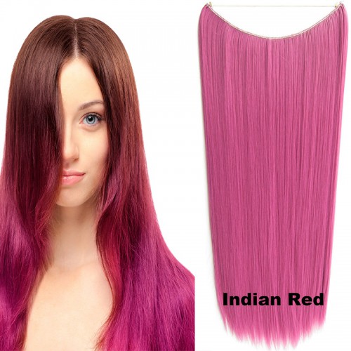 Predlžovanie vlasov, účesy - Flip in vlasy - 60 cm dlhý pás vlasov - odtieň Indian Red