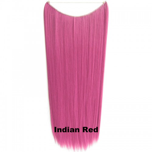Predlžovanie vlasov, účesy - Flip in vlasy - 60 cm dlhý pás vlasov - odtieň Indian Red