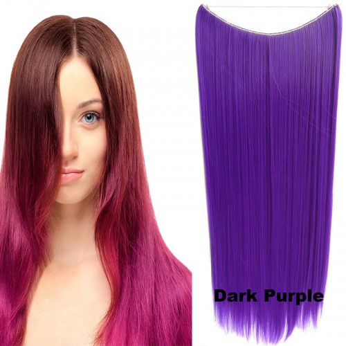 Predlžovanie vlasov, účesy - Flip in vlasy - 60 cm dlhý pás vlasov - odtieň Dark Purple