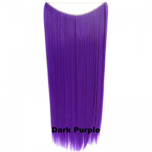 Predlžovanie vlasov, účesy - Flip in vlasy - 60 cm dlhý pás vlasov - odtieň Dark Purple