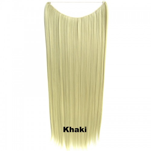 Predlžovanie vlasov, účesy - Flip in vlasy - 60 cm dlhý pás vlasov - odtieň Khaki