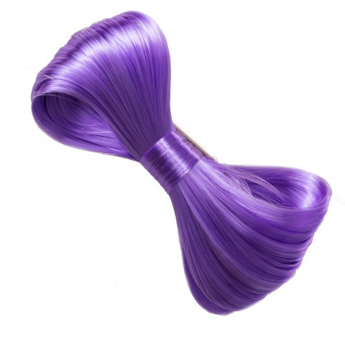 Predlžovanie vlasov, účesy - Spona s vlasovou mašľou Reflex-fialová