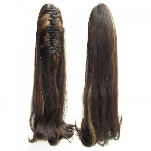 Predlžovanie vlasov, účesy - Colík, vrkoč rovný so zvlnenými koncami - 45 cm