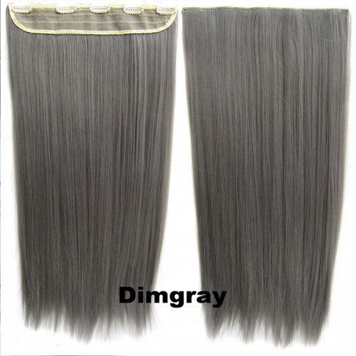 Predlžovanie vlasov, účesy - Clip in vlasy - 60 cm dlhý pás vlasov - odtieň Dim Grey