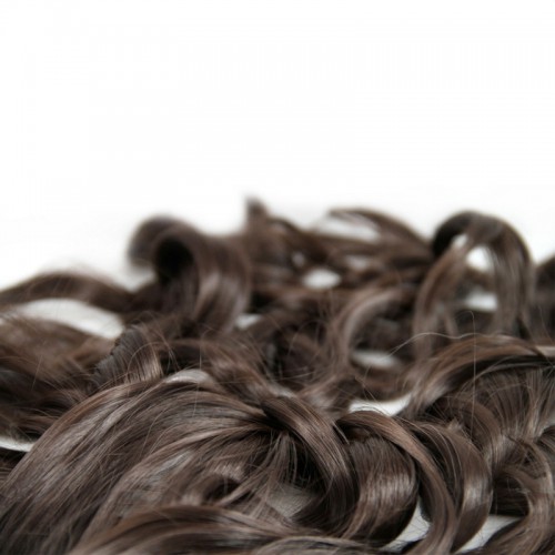 Predlžovanie vlasov, účesy - Clip in sada DE-LUXE - vlnitá - odtieň 4