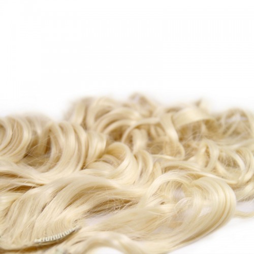 Predlžovanie vlasov, účesy - Clip in pás vlasov - kučery 55 cm - odtieň 613