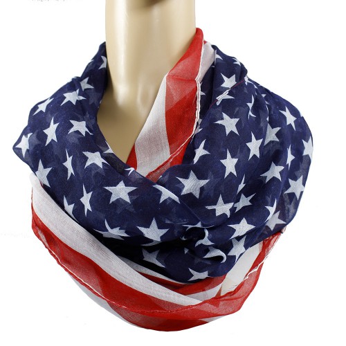 Dámska móda, doplnky - Šatka - šál - tunel americká vlajka