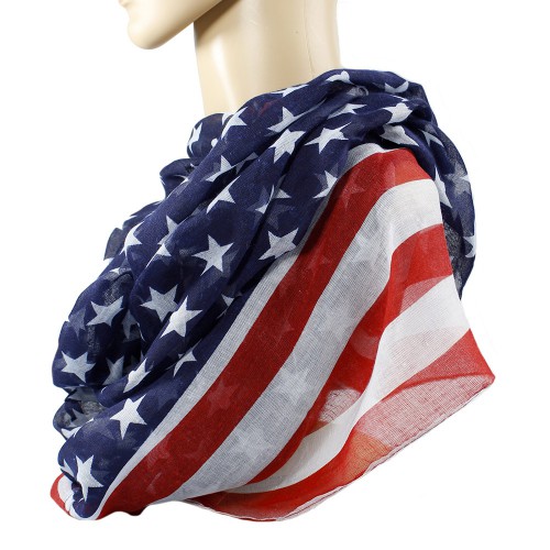 Dámska móda, doplnky - Šatka - šál - tunel americká vlajka