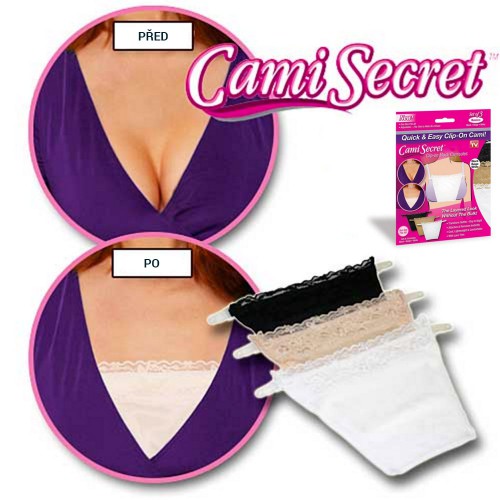 Dámska móda, doplnky - Vsadky do výstrihu Cami Secret - sada 3 ks