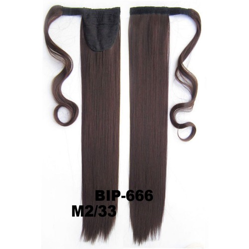 Predlžovanie vlasov, účesy - Colík - vrkoč rovný s omotávkou 57 cm