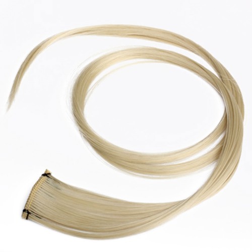 Predlžovanie vlasov, účesy - Melírovací pásik na clip in sponkách 57 cm - blond odtieň 613