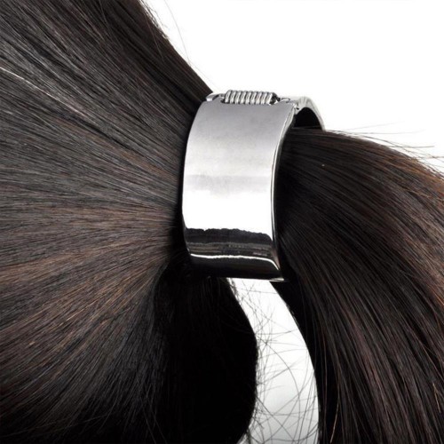 Predlžovanie vlasov, účesy - Spona pre tvorbu copu kovový obojok - samozatvárací