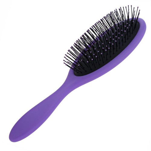 Predlžovanie vlasov, účesy - Rozčesávacia kefa na vlasy s rukoväťou Magic - fialová