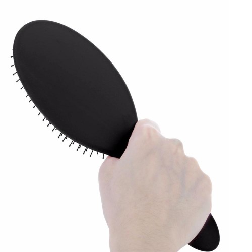 Predlžovanie vlasov, účesy - Rozčesávacia kefa na vlasy s rukoväťou Magic - čierna