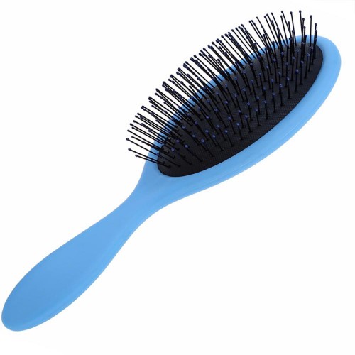 Predlžovanie vlasov, účesy - Rozčesávacia kefa na vlasy s rukoväťou Magic - modrá