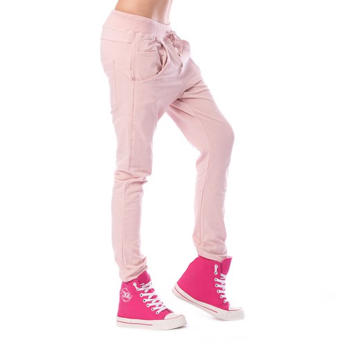 Dámska móda, doplnky - Dámske háremové nohavice - svetlo ružové