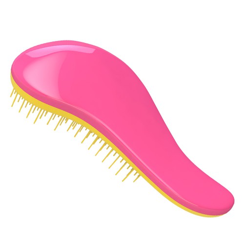 Predlžovanie vlasov, účesy - Dtangler rozčesávacia kefa na vlasy Colored - Pink - Yellow