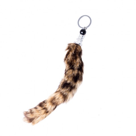 Kožušinový chvostík na kabelku 20 cm