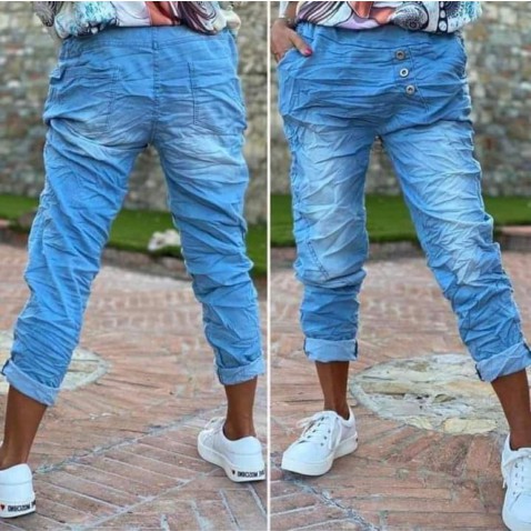 Dámske plátýnkové háremové jeans