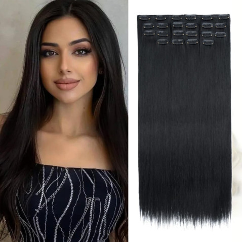 Clip in sada DE-LUXE 57 cm - odtieň 1#