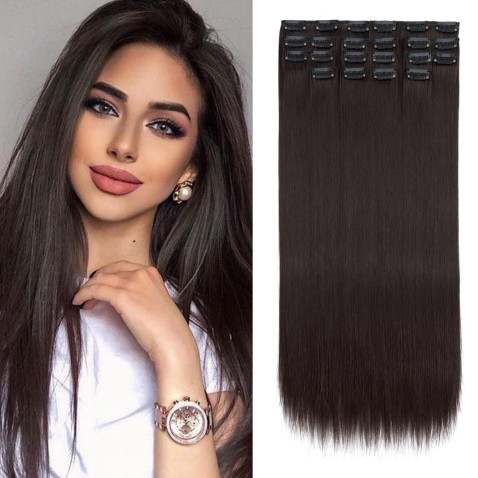 Clip in sada DE-LUXE, 57 cm - odtieň 4