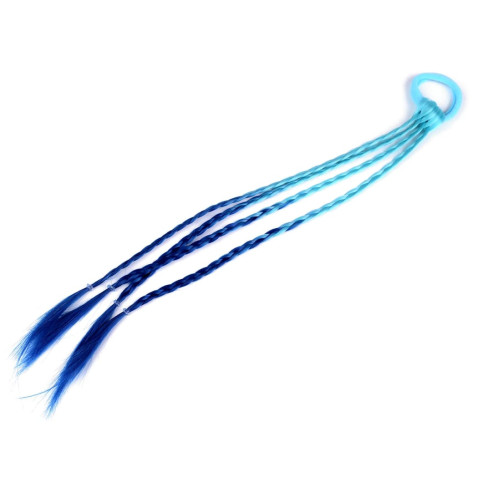 Vrkôčiky na gumičke - tyrkysová modrá