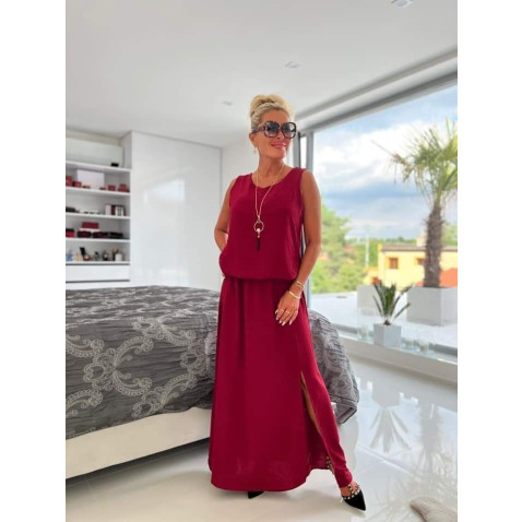 Dlhé šaty s rázporkom - Elegant