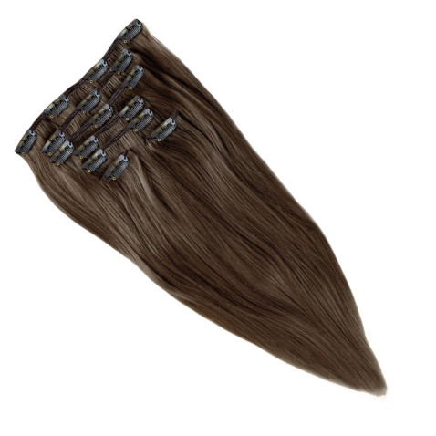 Clip In vlasy Premium 40 cm / 100 g - prírodná svetlo hnedá