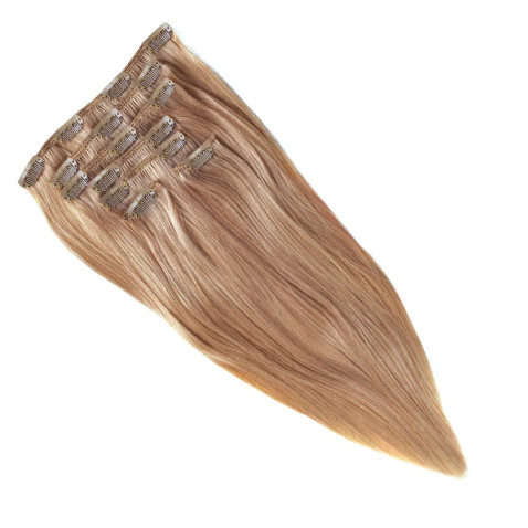 Clip In vlasy Premium 60 cm / 100 g - prírodná tmavá blond