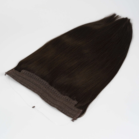 Flip in vlasy Premium 50 cm/ 90g - hnedá
