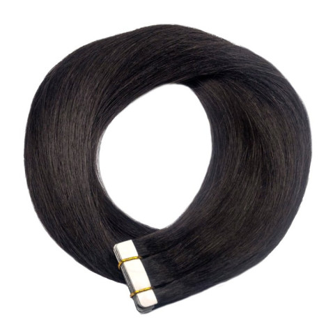 TAPE IN vlasy Premium 45 cm - tmavo hnedá