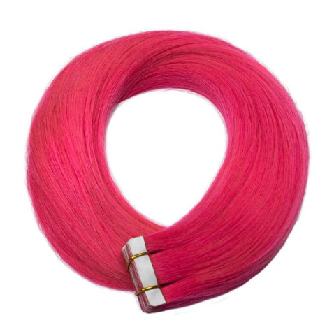 TAPE IN vlasy Premium 60 cm - ružová