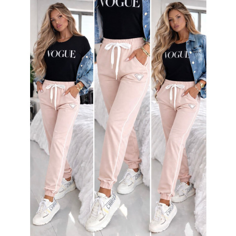 Dámske tepláky Triangel - staroružová